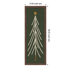 Framed Fabric Magnetic Board Minimalist Tree Panel Wall Organization