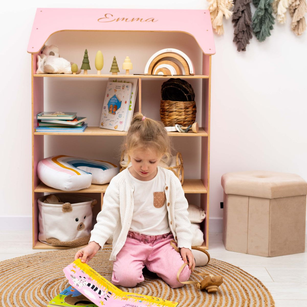 Pink Dollhouse Bookcase (B2B)