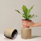 Woven Jute Planter Baskets, Set of 2