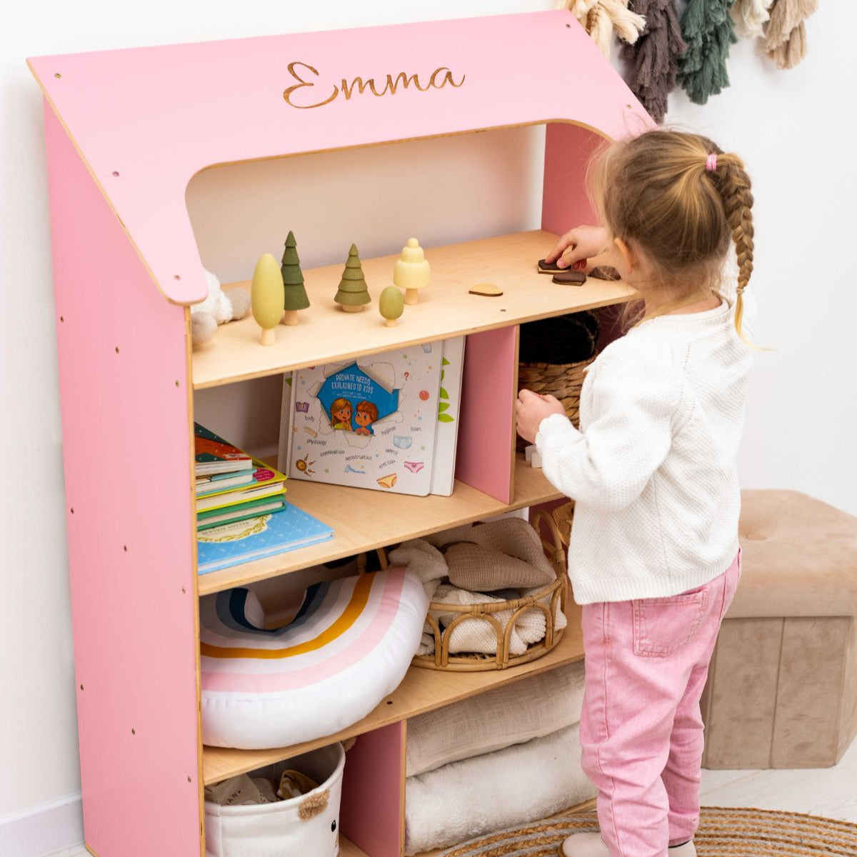 Pink Dollhouse Bookcase (B2B)