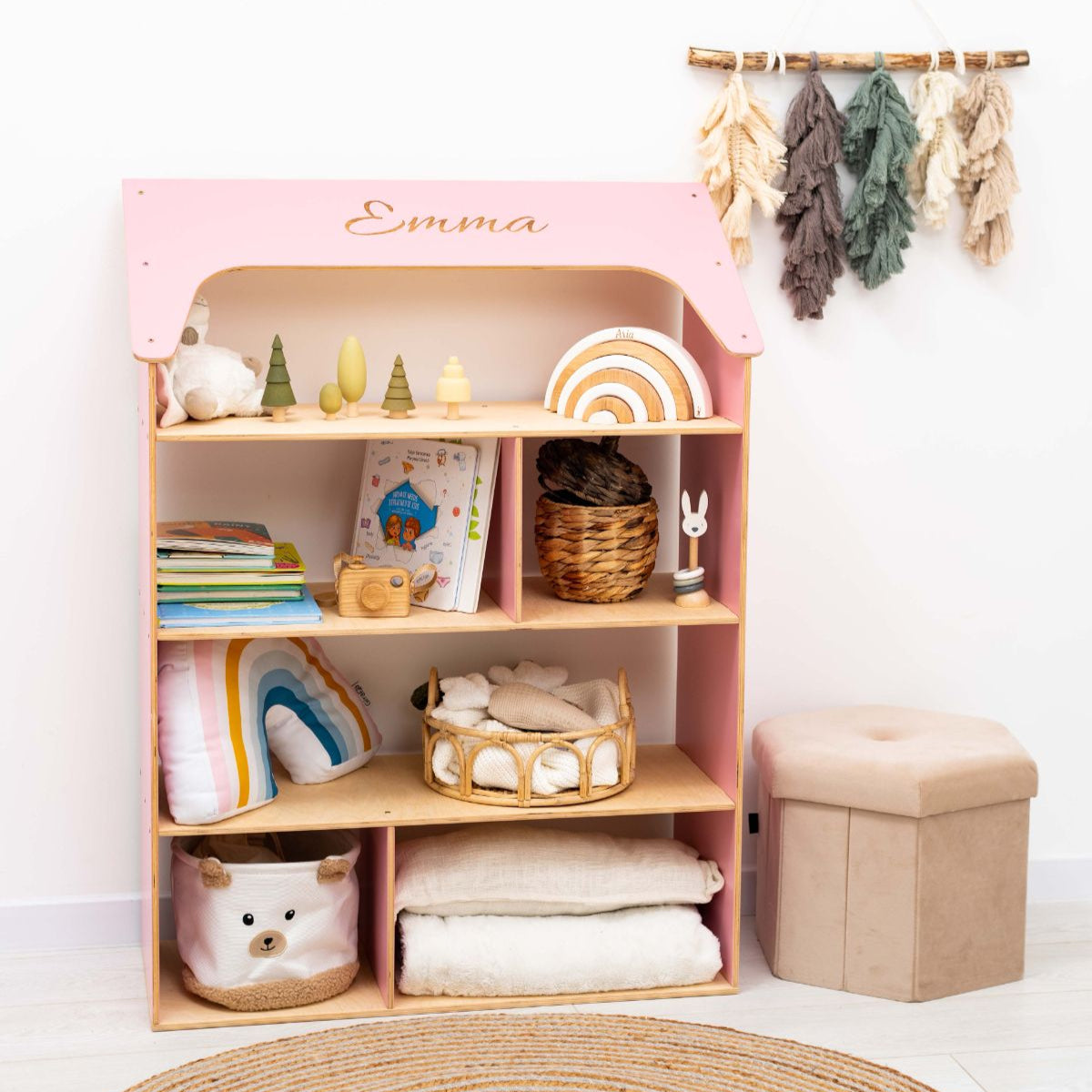 Pink Dollhouse Bookcase (B2B)