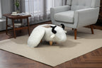 Faux Fur Storage Ottoman with Hidden Storage - White or Black