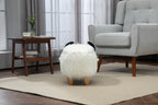 Faux Fur Storage Ottoman with Hidden Storage - White or Black