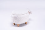 Shiloh the Sheep Storage Ottoman with Hidden Storage - Faux Fur