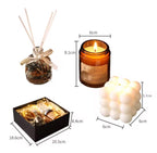 Hot Sale Aromatherapy 100% Soy Wax Candle & Reed Diffuser Gift Set | Black Box Luxury Gift for Her