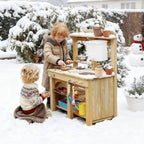 Tiny Land® Mud Kitchen - DuoPlay Outdoor Play Kitchen for Kids