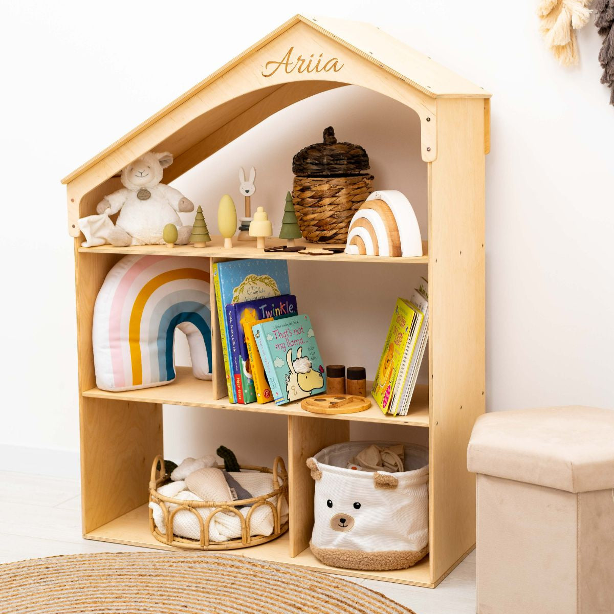 White Dollhouse Bookcase (B2B)