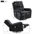 Manual Recliner Massage Chair With Swivel Rocker