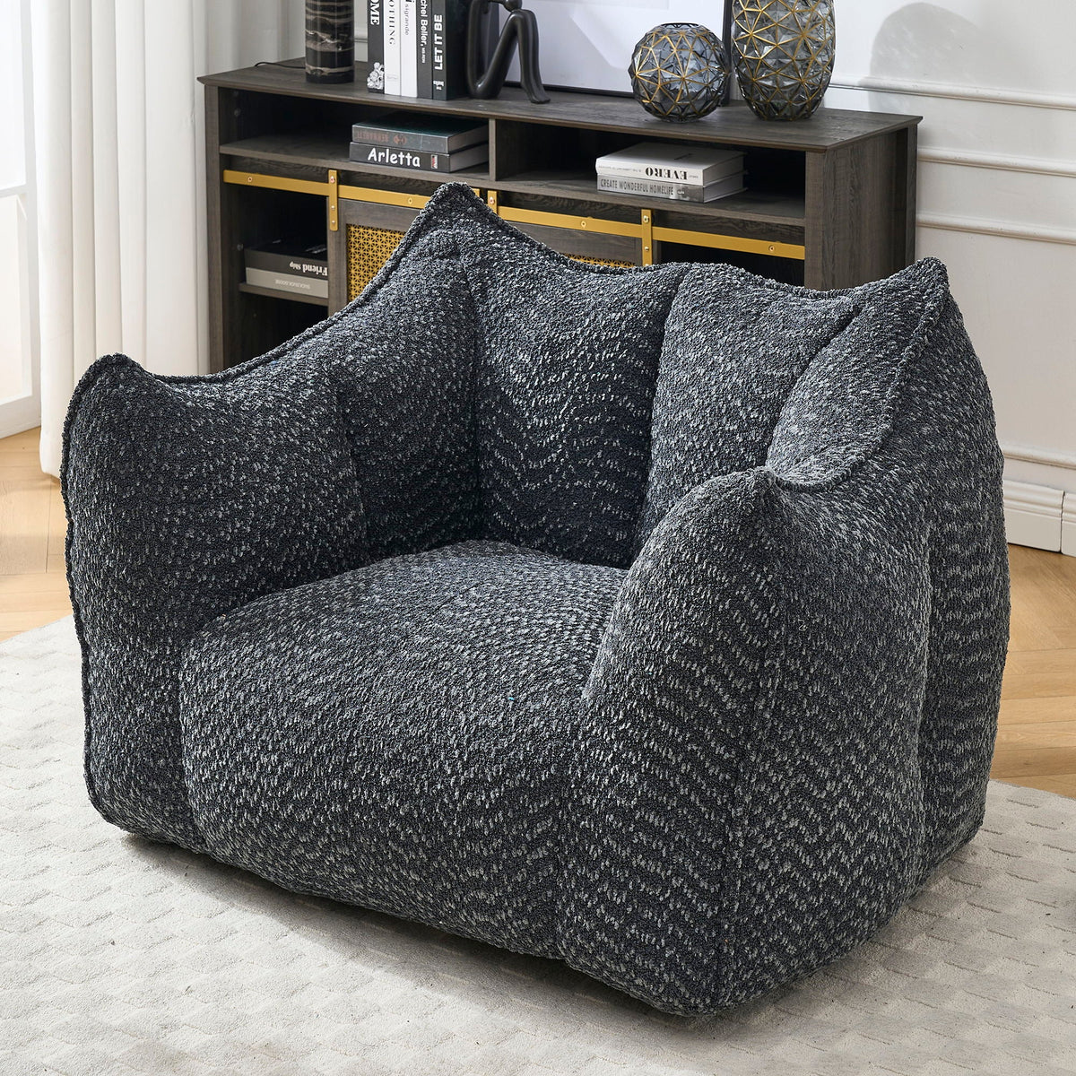 Chenille Arm Chair with Highly Resilient Foam - Multiple Colors