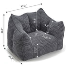 Chenille Arm Chair with Highly Resilient Foam - Multiple Colors