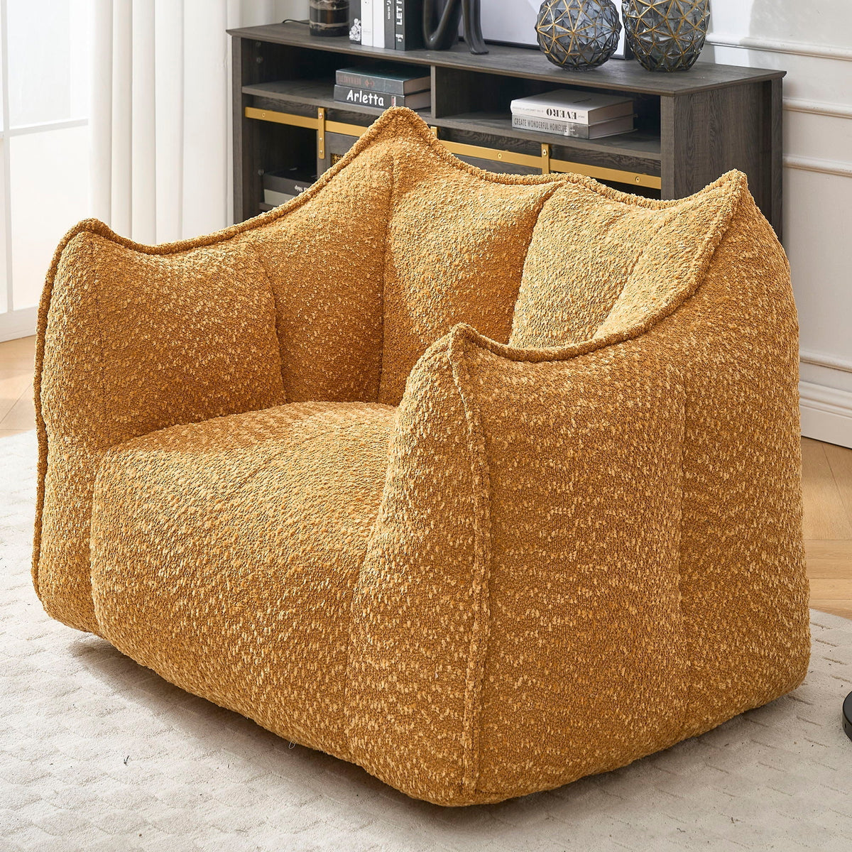 Chenille Arm Chair with Highly Resilient Foam - Multiple Colors