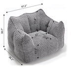 Chenille Arm Chair with Highly Resilient Foam - Multiple Colors