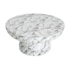 MGO Faux Marble Coffee Table with Handcrafted Finish - White Marble