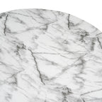 MGO Faux Marble Coffee Table with Handcrafted Finish - White Marble