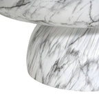 MGO Faux Marble Coffee Table with Handcrafted Finish - White Marble