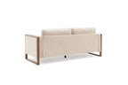 Modern 3-Seater Sofa with Solid Wood Legs - Beige or White
