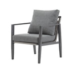 Modern Lounge Chair with Rope Accents and Cushions - White or Dark Gray