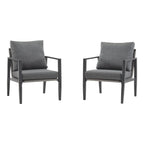Modern Lounge Chair with Rope Accents and Cushions - White or Dark Gray