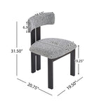 Modern Upholstered Armless Dining Chairs with Metal Legs - Multiple Colors