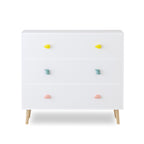 3 Drawer Dresser Storage Cabinet with Anti-Tip Safety - White or Green