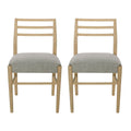 Pinnacle Dining Chair Set of 2 with Upholstered Seat - Beige or Grey