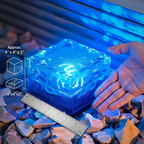 Solar LED Ice Brick Light Waterproof Garden Path Light