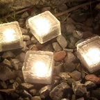 Solar LED Ice Brick Light Waterproof Garden Path Light