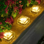 Solar LED Ice Brick Light Waterproof Garden Path Light
