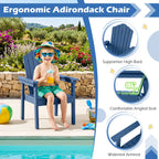 Adirondack Chair with High Backrest and Wide Armrests