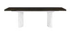 Carene Dining Table with Leaf - Brown and White