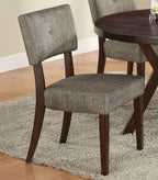 Drake Side Chair Set of 2 with Fabric Upholstery - Gray
