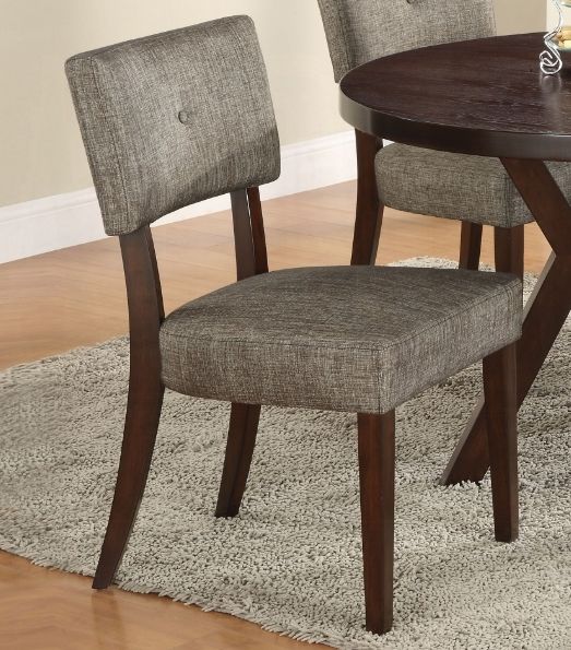 Drake Side Chair Set of 2 with Fabric Upholstery - Gray