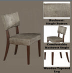 Drake Side Chair Set of 2 with Fabric Upholstery - Gray