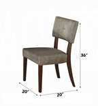 Drake Side Chair Set of 2 with Fabric Upholstery - Gray