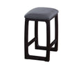 Gray Counter Height Stool with Backless Design - Fabric Seat