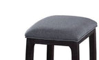 Gray Counter Height Stool with Backless Design - Fabric Seat