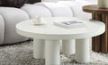 Loanna White Coffee Table with Hardwood & Birch Veneer – White