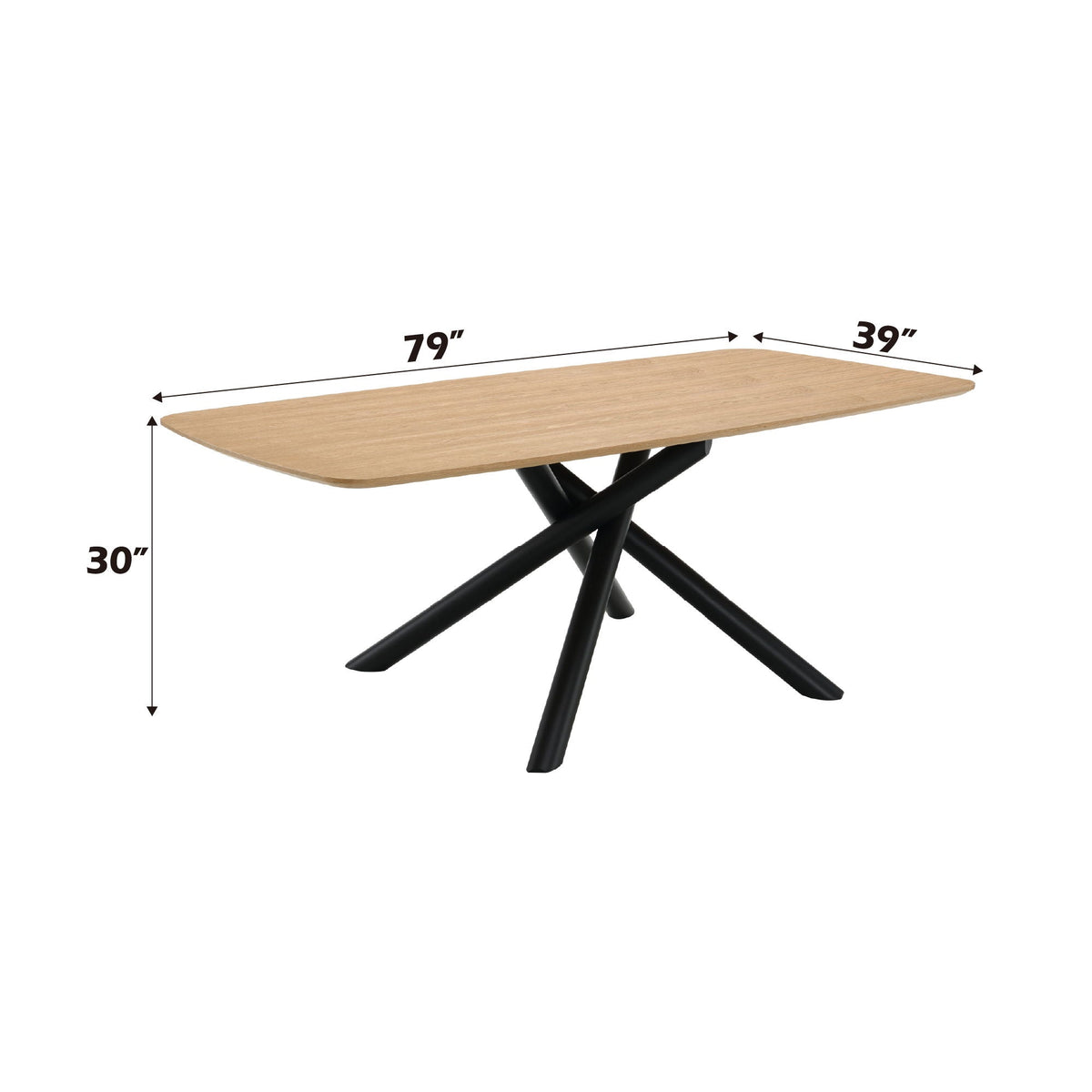 Natural Wood Dining Table with Contemporary Design - Lawton