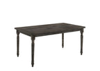 Weathered Gray 7 Piece Dining Room Set with Fabric Chairs - Gray