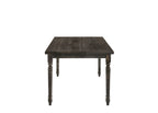 Weathered Gray 7 Piece Dining Room Set with Fabric Chairs - Gray