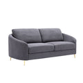 Yuina Linen Sofa with Chrome Legs - Dark Gray