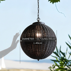 Retro Rattan Outdoor Pendant Light Waterproof Garden Chandelier