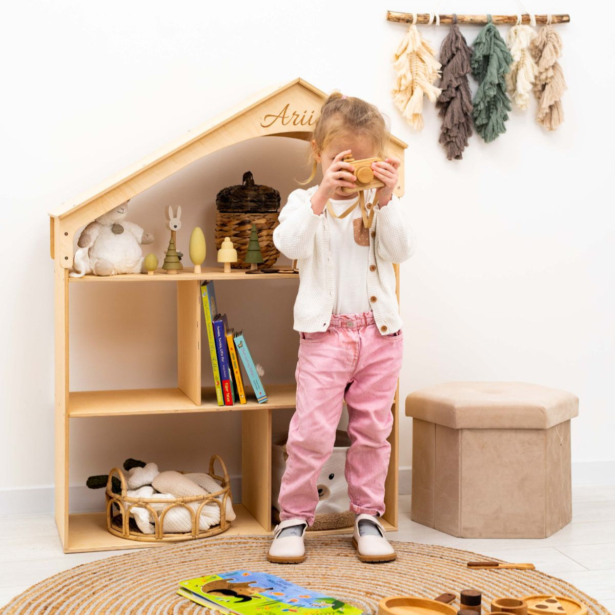 White Dollhouse Bookcase (B2B)