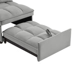 4 in 1 Multi-Function Single Sofa Bed with Adjustable Backrest - Gray
