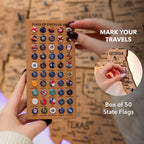 Wooden 3d LED Map of USA - Gold (B2B)